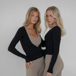 Wickelbluse - Schwarz
