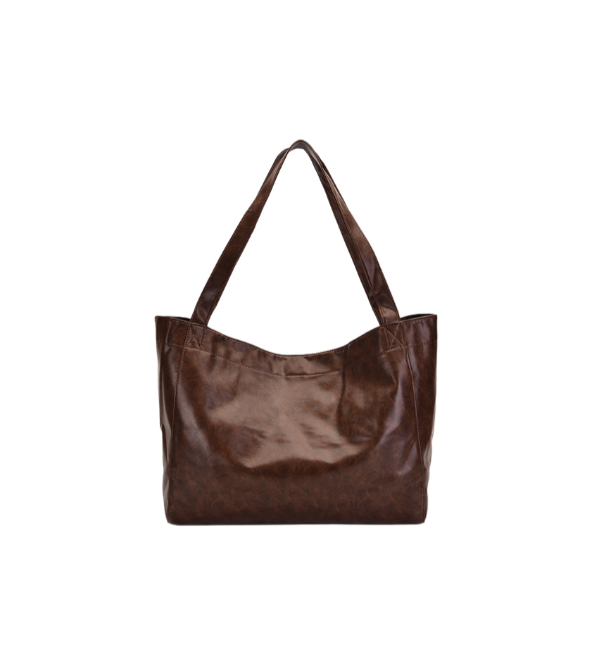 Aurelia – Vintage Red Leather Tote Bag